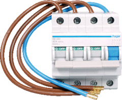 Hager VK11SH - uitbreidingsset hoofdschakelaar 4p 40amp.