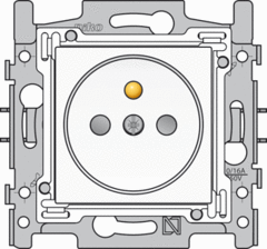 Niko 101-66600 - WCD 2-polig 1-voudig PA inzetplaat kinder beveiliging WIT