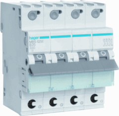 Hager MBS625E - installatie automaat 3p+n 25a (b-karakteristiek)