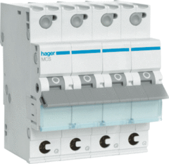 Hager MCS620E - installatieautomaat 3p+n 20 a c-kar. 6ka quickbusbar