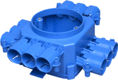 ABB HAF 1SPA007110F0650 - centraaldoos chp60, 12x16/19/20 buisinvoer