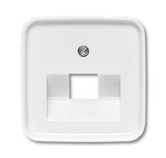 Busch Jaeger 2CKA001753A8394 - inzetplaat 1x modulair jack 1803-214 reflex alpin wit