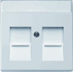 Busch Jaeger 2CKA001710A3676 - inzetplaat 2x modulair jack 1800-83 aluminium zilver future / solo