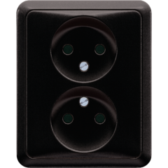 Jung CD5010SW - wcd 2-voudig 2-polig steek zonder randaarde zwart