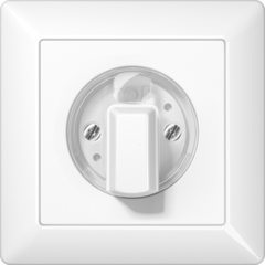 Jung AS15504.10NWW - 3-standen schakelaar 1-polig volle afdekplaat alpin as500 as15504nww