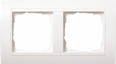 Gira 021202 - afdekraam 2-voudig zuiver wit mat st55 (ook geschikt voor wandgoot)