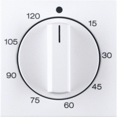 Hager 16331909 - Afdek. mech. tijdschakelklok 120 min, berker S.1/B.3/B.7, polarwit mat