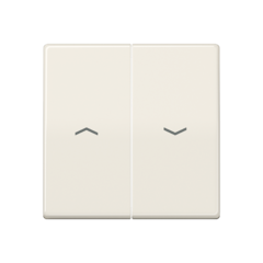 Jung AS591-5P - inzetplaat + wip 2-voudig jaloezie creme wit