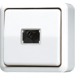 Jung 631AWW - 631 AWW - drukcontact 1-polig maak alpine wit opbouw