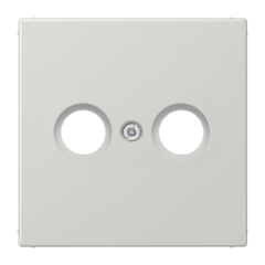 Jung LS990TVLG - ls 990 tvlg - inzetplaat 2 x coax licht grijs ls990