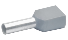 Klauke 800073211 - adereindhuls 2x4mm2 grijs 874/12 zak 100 stuks