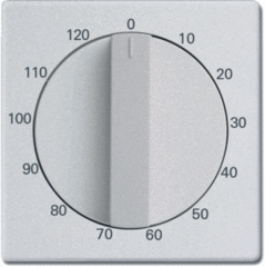 Busch Jaeger 2CKA001753A0267 - centraalplaat + greep voor 1071u 120min f-aluminium zilver