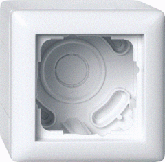 Gira 106103 - opbouwbehuizing 1-voudig + afdekraam standaard 55 zuiver wit glanzend