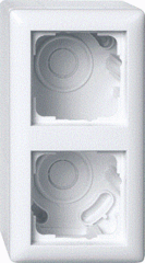 Gira 106203 - opbouwrand 2-voudig + afdekraam standaard 55 zwg