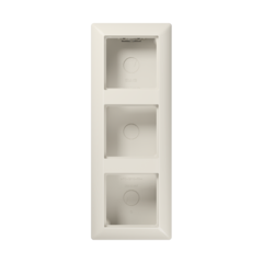 Jung AS583AW - opbouwrand + afdekraam 3-voudig creme wit