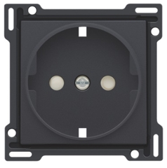 Niko 122-66901 - inzetplaat wcd 1-voudig randaarde kinderveilig antraciet (onderstuk apart bestellen)