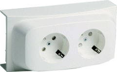 Attema AT9214 - 9214 - 2-voudige contactdoos zc40 wit