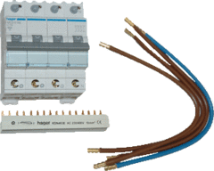 Hager VKS08SC - Uitbreidingsset krachtgroep 3p+N 16 A C-karakteristiek