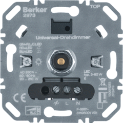 Berker 2973 - universeel led draaidimmer 3 t/m 60W r,l,c,led