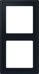 Jung LS982SWM - Afdekraam 2-voudig LS990 grafiet zwart mat