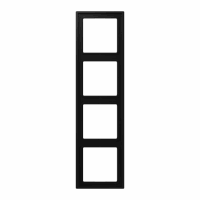 Jung LS984SWM - Afdekraam 4-voudig LS990 grafiet zwart mat