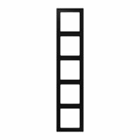 Jung LS985SWM - Afdekraam 5-voudig LS990 grafiet zwart mat