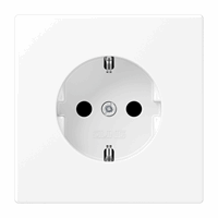 Jung LS1520NKIWWM - wcd ls990 wit mat met randaarde en kinderbeveiling