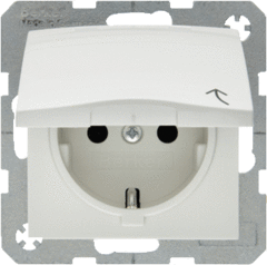 Berker 47518989 - wcd randaarde + klapdeksel polar wit glanzend s1