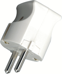 Koppstekker 170201009 - stekker randaarde klap wit