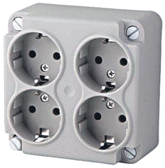 Pwr 2092 060 - deksel kabeldoos 4-voudig voorbedraad