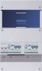 Hager VKG22B - 4-groepenverdeler hoofdschakelaar 2x aardlekschakelaar 30ma 1-fase