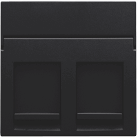 Niko 161-65200 - Centraalplaat data 2x RJ mat zwart