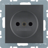 Hager 6167331606 - WCD 2-polig, zonder randaarde berker S.1/B.3/B.7, antraciet