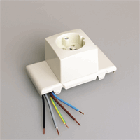 Attema AT1631 - BK1619 deksel met Perilex contactdoos 16 A crème