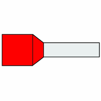 Klemko 727090 - Geïsoleerde Adereindhuls 10,00qmm Rood penlengte = 12mm, DIN zak 100 stuks