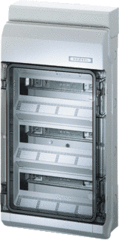 Hensel KV9336B - Kv 9336 b - automaten behuizing kv ip65, 36 module 3x12,tule invoer, +pe klem