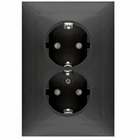 Peha 00276932 - wcd 2-voudig half opbouw randaarde kinderbeveilig mat zwart