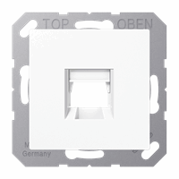 Jung A1569-1WEWW - inzetplaat 1-voudig amp 6/8 alpin wit