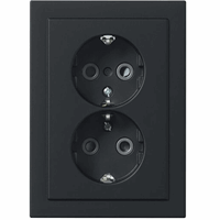 Busch Jaeger 2TKA00003863 - wcd randaarde 2-voudig comp 302eujt-885 (vlakke uitvoering)