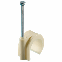 JMV 9300602 - 2810 - spijkerclip halogeenvrij 16-19/20mm crème doos 150 stuks