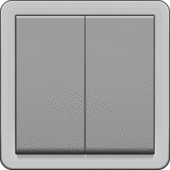 Niko 700-31505 - waterdichte schakelaar serie met insteekklemm grijs zonder onderbak