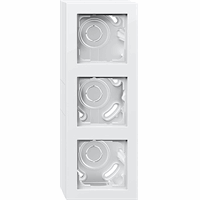 Gira 106329 - opbouwbehuizing 3-voudig + afdekraam E2 zuiver wit glanzend