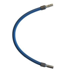 Draadbrug 4mm2 blauw lengte 150mm voorzien van 2 aderhulzen