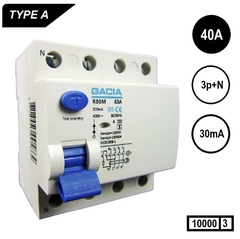 GACIA Europe r80m-4040 - aardlekschakelaar 4-polig 40amp 30ma 10ka