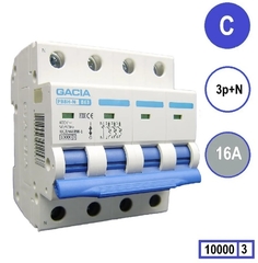 GACIA Europe pb8h-3nc16 - installatie automaat 3p+n c-kar. 16a 10ka
