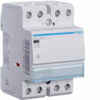 Hager ESD463S - magneetschakelaar 63 a, 4 maak, geruisarm, 24v ac/dc 50hz