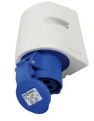 ABL SURSUM - d32s21 - cee wandcontactdoos, ip44, 32a, 3-polig, 230v, 6h, blauw