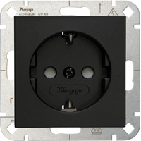 Kopp 940050000 - HK07 - wandcontactdoos 1-voudig randaarde kinderveilig mat-zwart