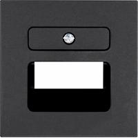 Kopp 371750005 - hk07 - centraalplaat RJ45 wandcontactdoos 1- en 2-voudig Athenis zwart mat