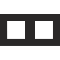 Niko 161-76800 - Tweevoudige afdekplaat met 71 mm centerafstand Pure steel black